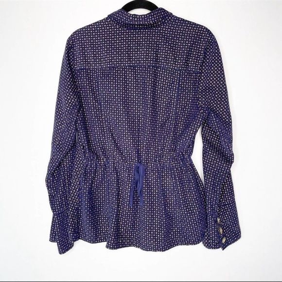Sundance Navy Corduroy Mini Gold Pattern Jacket Size L - Picture 6 of 14
